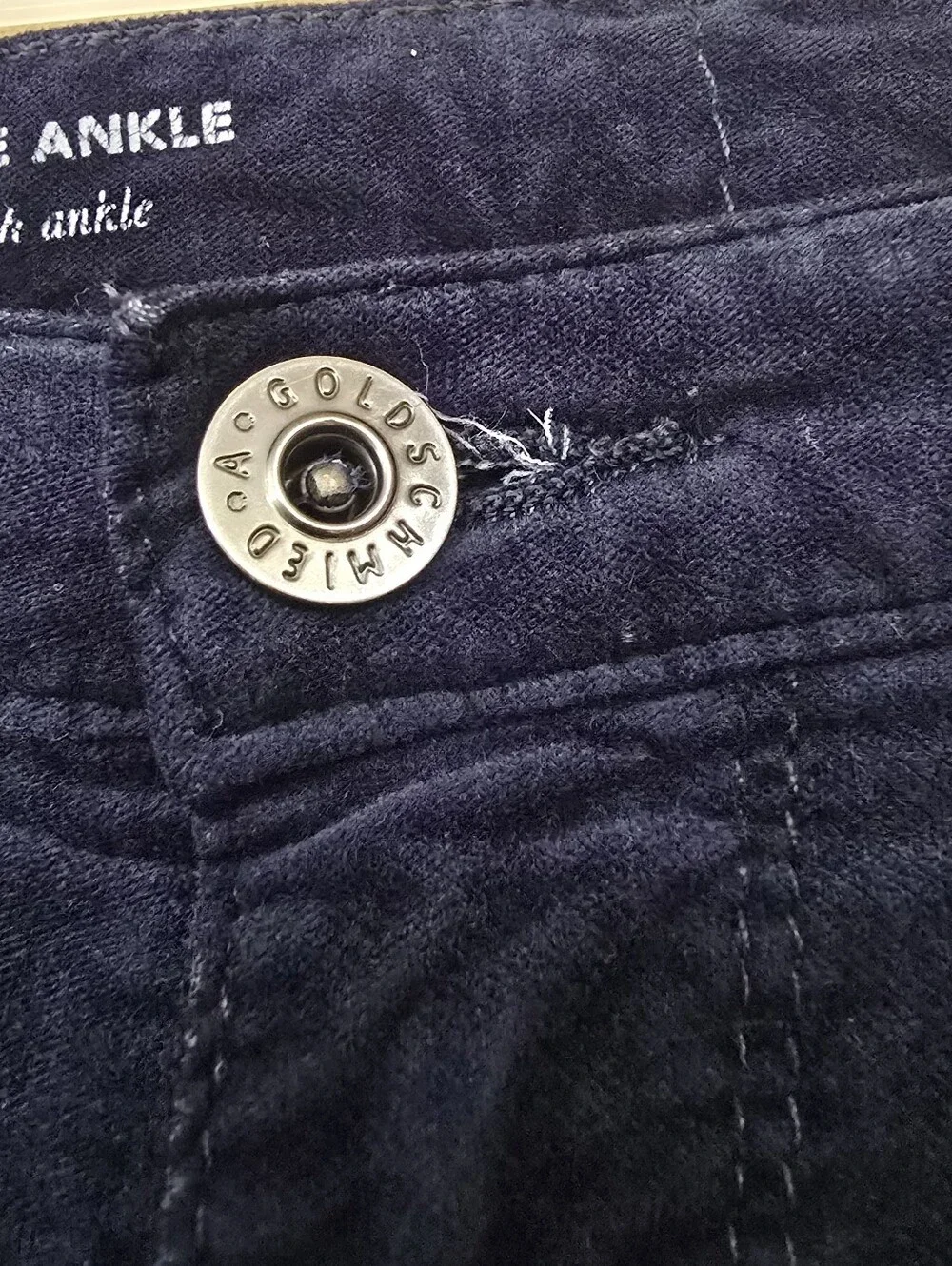 AG Adriano Goldschmied Navy Blue Stretch Skinny Pants Size 30R - Picture 4 of 13